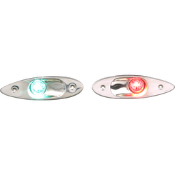 Seachoice Stainless Steel LED Side Light, Boat Navigation, 1 Red Light, 1 Green Light thumbnail-0