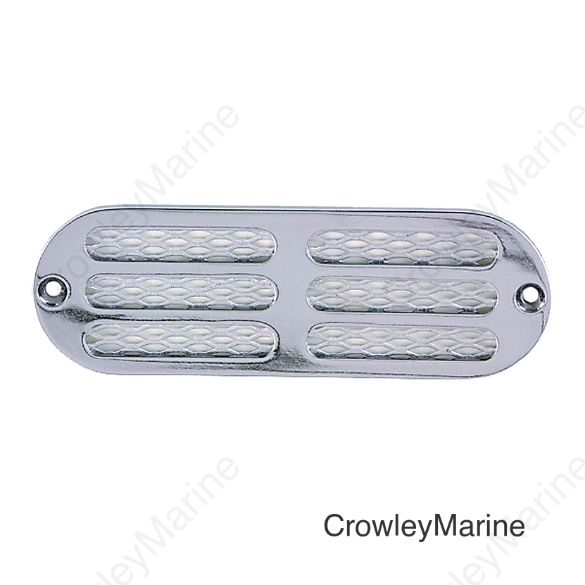Perko Transom/Locker Vent, 6" Chrome/Brass