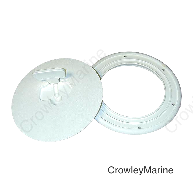 T-H Marine Quick Release Deck Plate 6" Diameter, Polar White