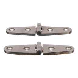 Seachoice Marine-Grade Strap Hinges, Polished 316 Stainless Steel, 4 in. X 1 in., Pack of 2 thumbnail-0