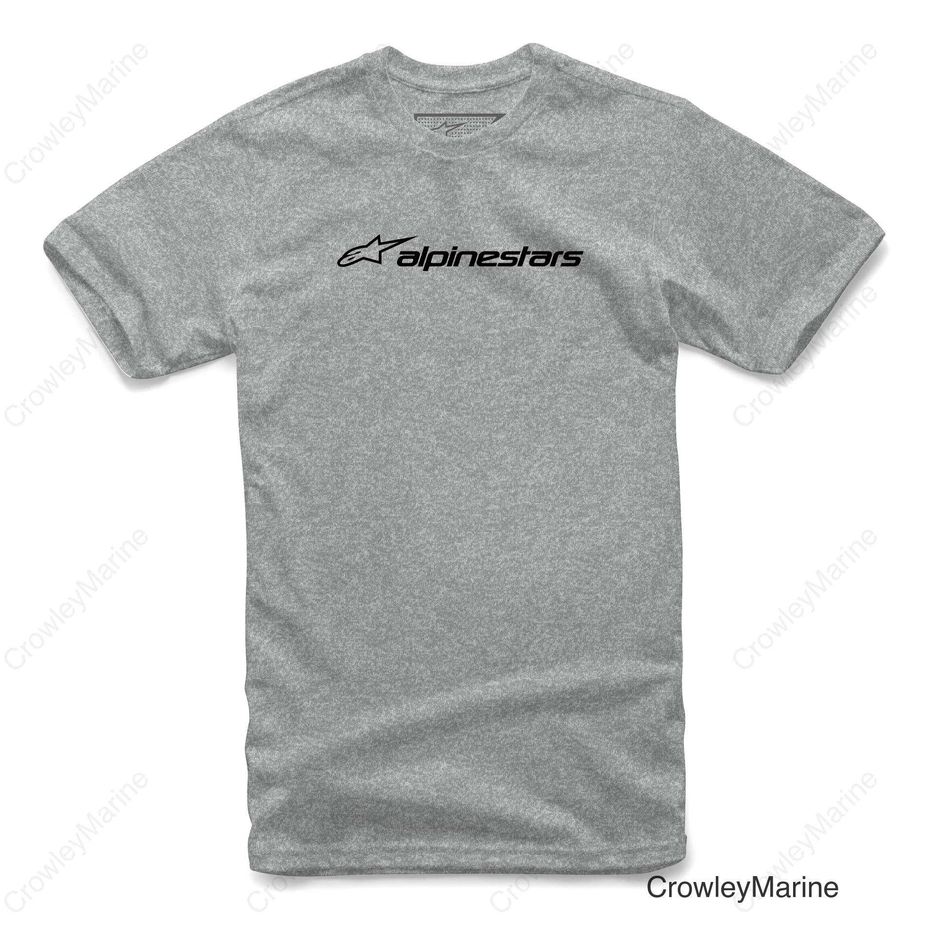 LINEAR TEE GREY HEATHER/BLACK LG