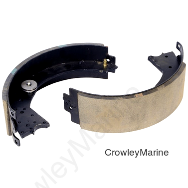 Brake Shoe & Lining For Dexter, 12.25" x 3 3/8", Left Hand, Electric Brakes, Cast Backing Plate, 8K (208300)