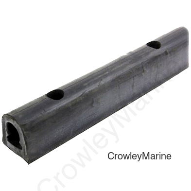 Bumper, Rubber Round-D, 3"x96" Long with 1 1/4" Holes (386125)
