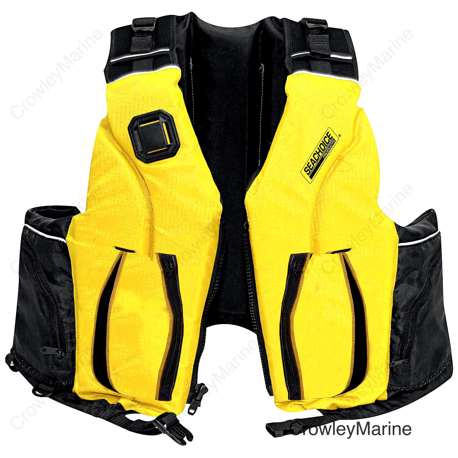 Seachoice 85976 Adult Dual Size Canoe/Kayak PFD, Yellow/Black, 2XL/3XL