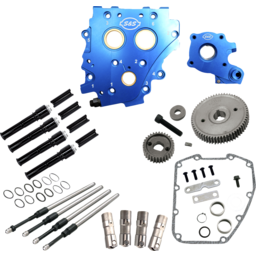 Cam Chest Kit without Cams - Gear Drive - Oil Cooled - Black Pushrods - Twin Cam