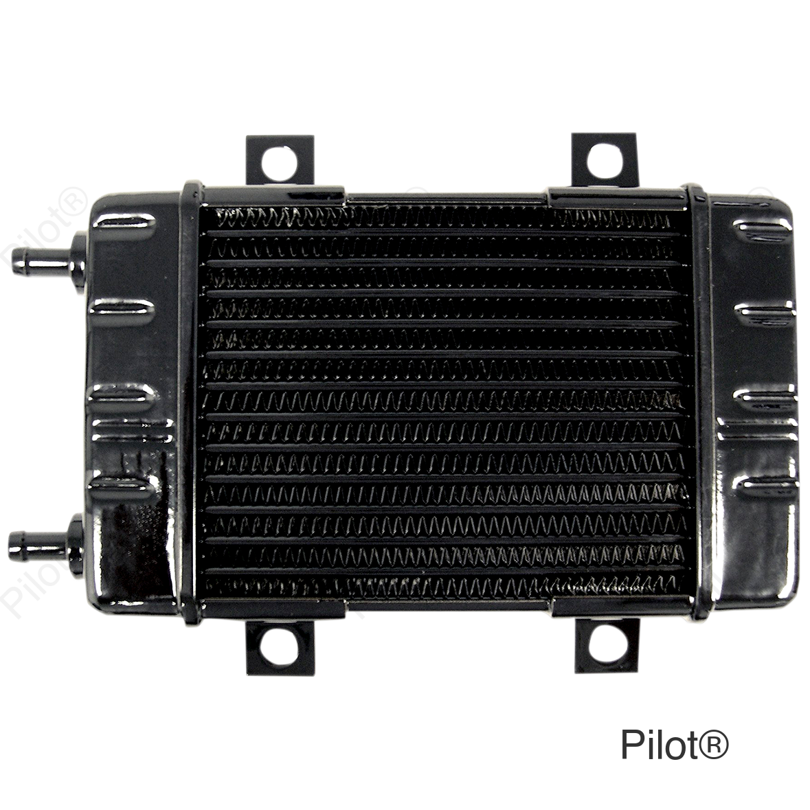 Universal Oil Cooler - 14-Row - Gloss Black