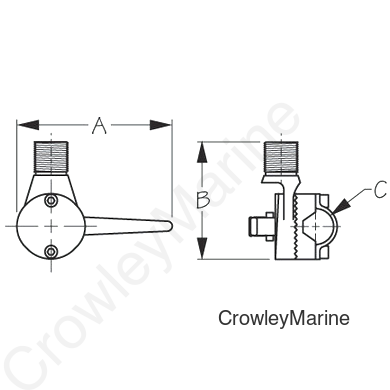 RAIL MNT ANTENNA BASE ADJ/BAR SS