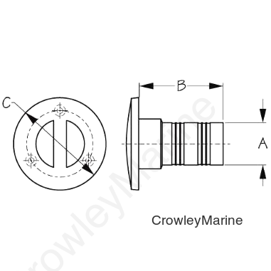 Key Free Hose Deck Fill 1-1/2 - Sea-Dog Line - 351380 (351380-1)