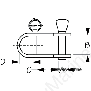 HALYARD Shackle 9/16X1-7/16 (140235)