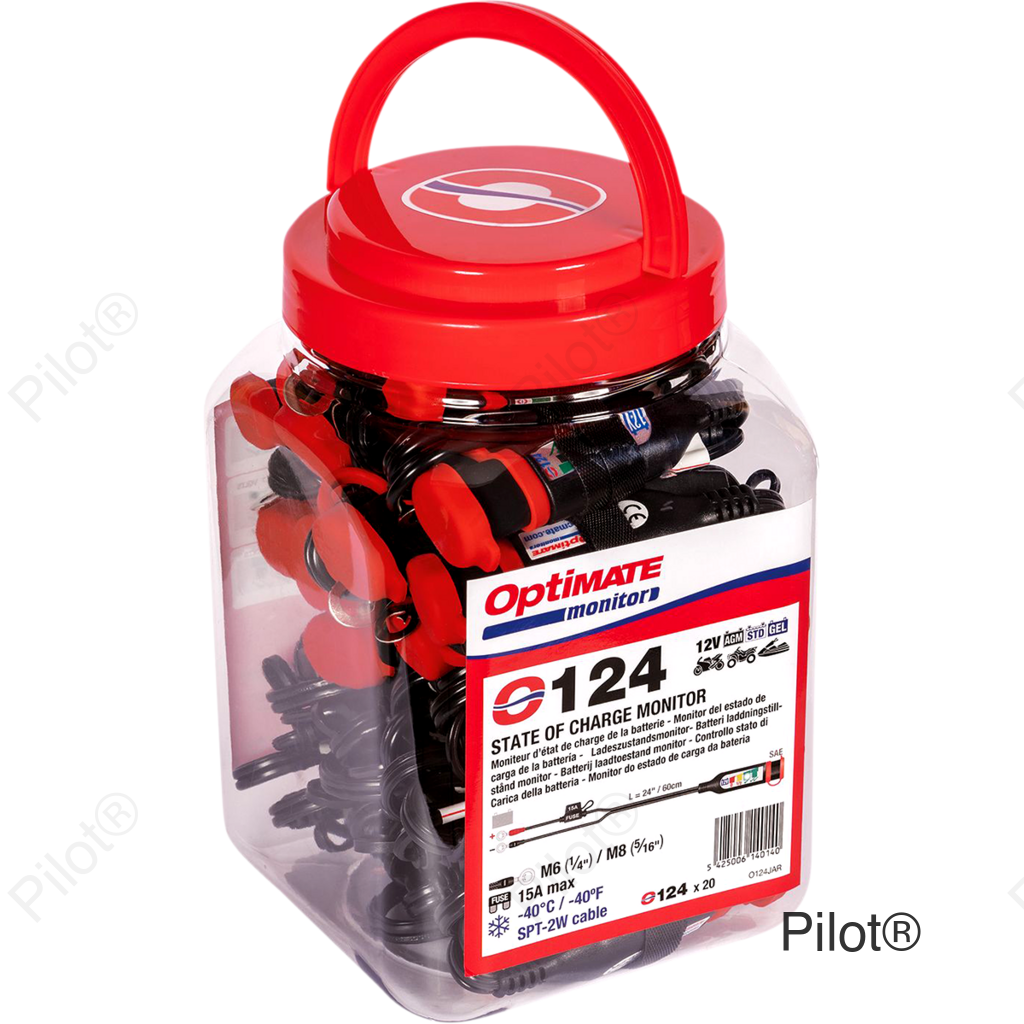 Permanent Power Lead with Battery/Charge Status - Jar of 20