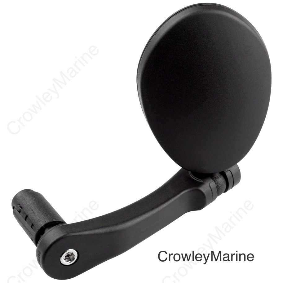 MSW Handlebar Mirror - Flat Bar Stainless Steel Lens