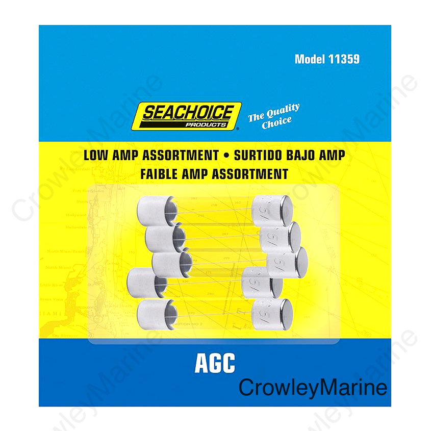 Seachoice Low Amp AGC Glass Fuse Assortment, 5ea
