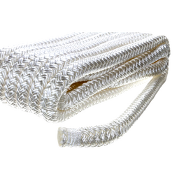 Seachoice Double-Braid Nylon Dock Line w/ Eye Splice, Pre-Shrunk, Heat Stabilized, 1/2 In. X 15 Ft., White thumbnail-5