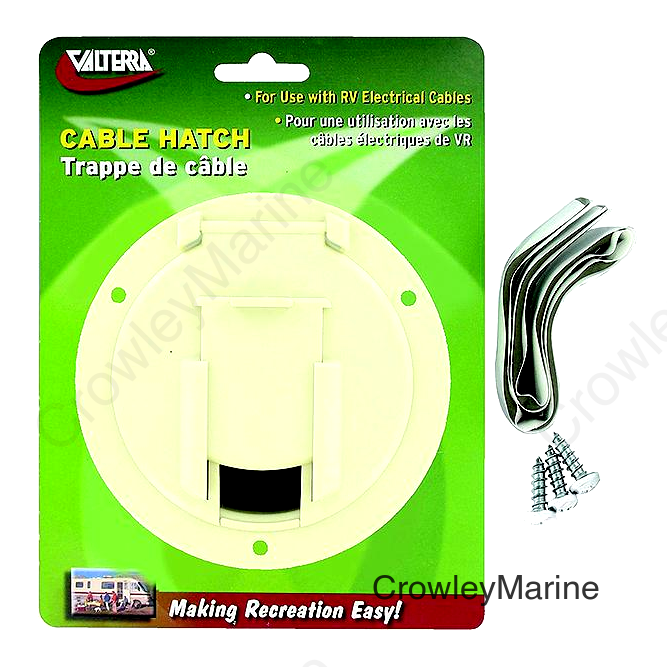 Valterra Cable Hatch, Medium Round, Colonial White