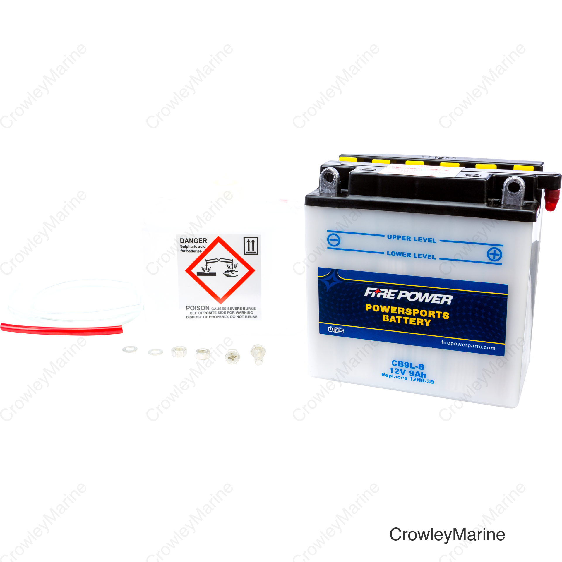BATTERY W/ACID CB9L-B 12V HEAVY DUTY