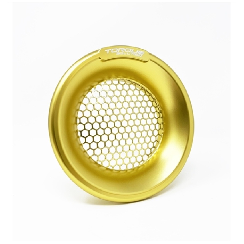 Torque Solution Billet Turbo Velocity Stack Shield For 4in Inlet - Gold