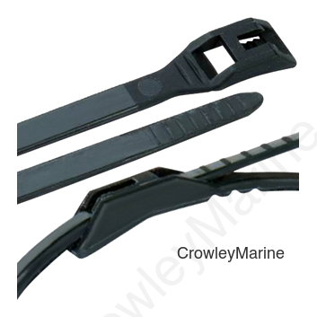 8" Radiused Cable Tie, Pkg of 100