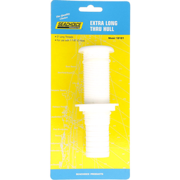 Seachoice Extra Long Thru-Hull Fitting w/ Broad Flange For 1-1/8 In. ID Hose, 3 In. Long Thread thumbnail-0