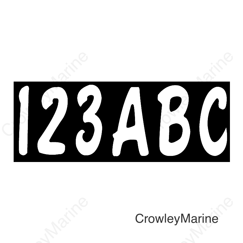 Hardline Series 200EC Registration Kit, Solid Color With Cursive Font (Includes 4 Sets of 3" A-Z, 0-9)