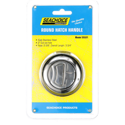Seachoice Round Non-Locking Hatch Handle, 2-3/8 Diameter, Cast Stainless Steel, Requires 2 in. Cutout thumbnail-6