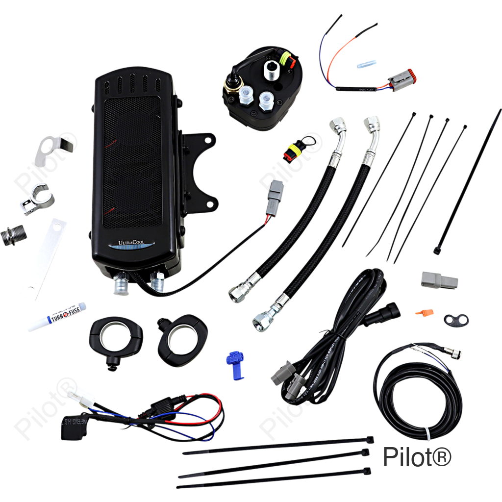 Oil Cooler Kit - Gloss Black - Touring/Trike
