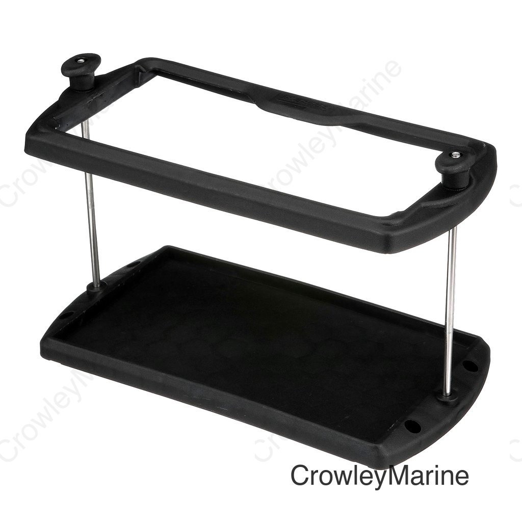 Seachoice USCG-Approved Premium Marine Group 27 Series Hold-Down Battery Tray, Black