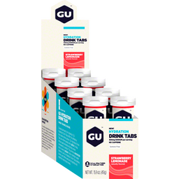 GU Hydration Drink Tabs: Strawberry Lemonade Box of 8 Tubes