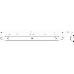 STRAKE RUB 3/4"X24" SS