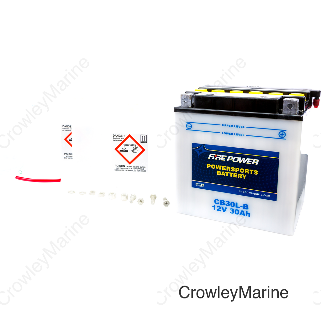 BATTERY W/ACID CB30L-B 12V HEAVY DUTY