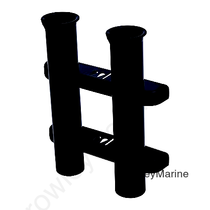 Two Pole Rod Storage Rack, Black