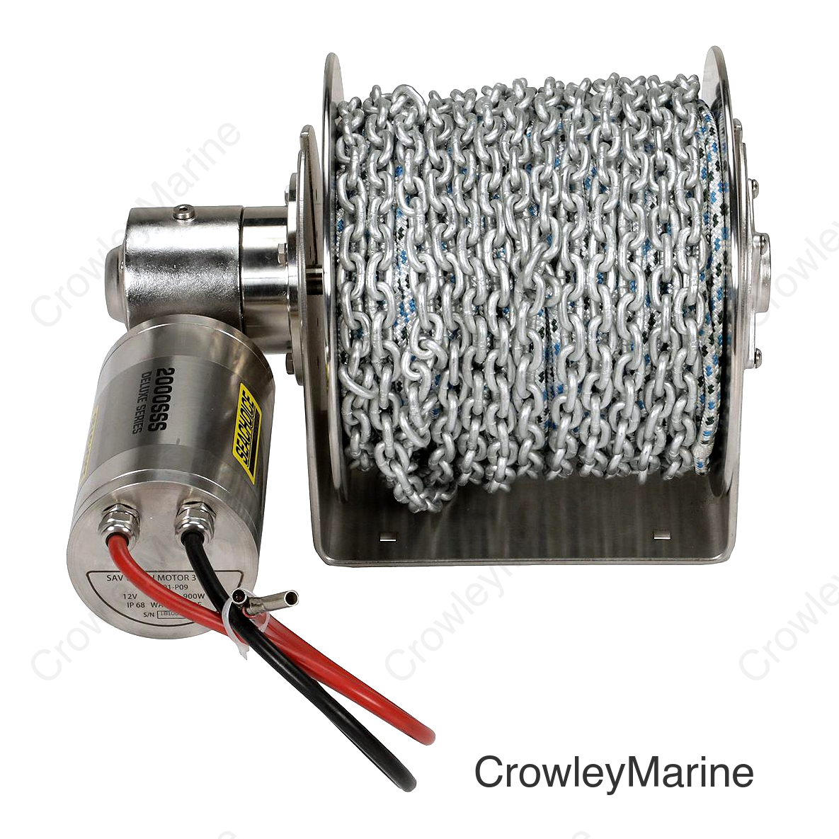 Seachoice Deluxe Stainless Steel Drum Winch Kit, for Boats Up to 33 Ft.