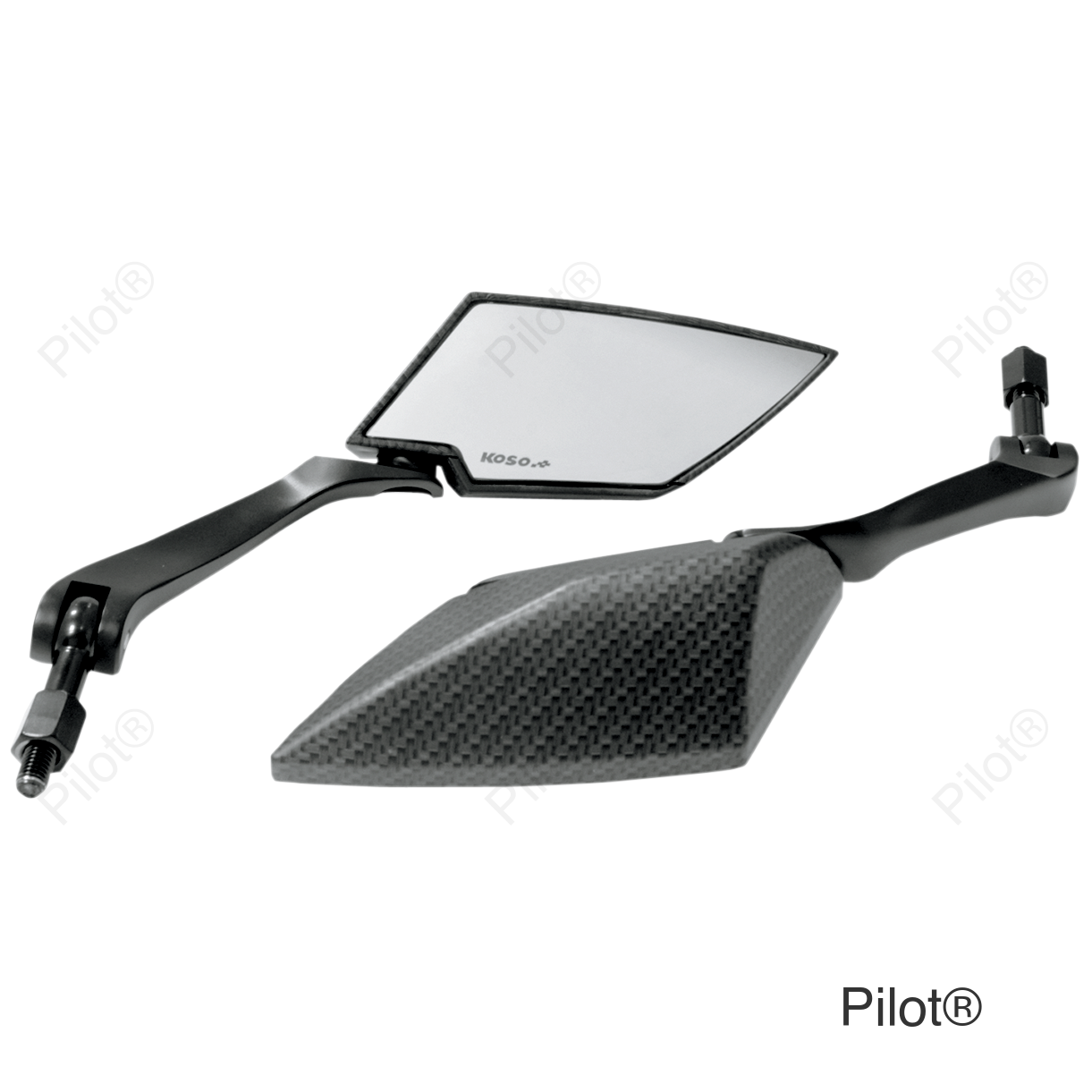 Clear Lens Mirror - Carbon Fiber/Black