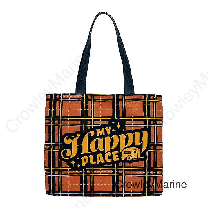 Camco 53482 Tote Bag, My Happy Place Red Plaid