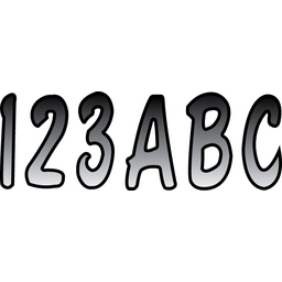 Hardline Series 200 Registration Kit, Cursive Font With Top to Bottom Color Gradations (Includes 4 Sets of 3" A-Z, 0-9) thumbnail-1