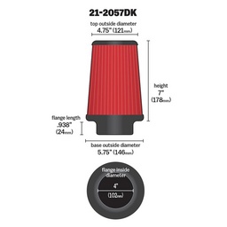 AEM Dryflow 4in x 7in Dryflow thumbnail-2