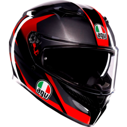 K3 Helmet - Striga - Black/Gray/Red - Medium thumbnail-1
