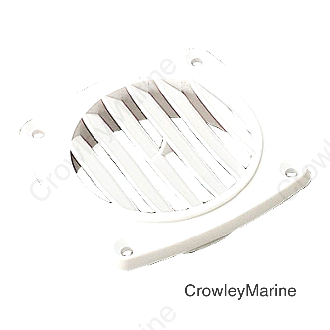 Sea-Dog 3373161 Flush Hose Vent, 3" Hose,  A: 2-13/16", B: 2-3/4", C:3-11/16", D:5/16" ,Hose/ Hole Size : Up to 3", White