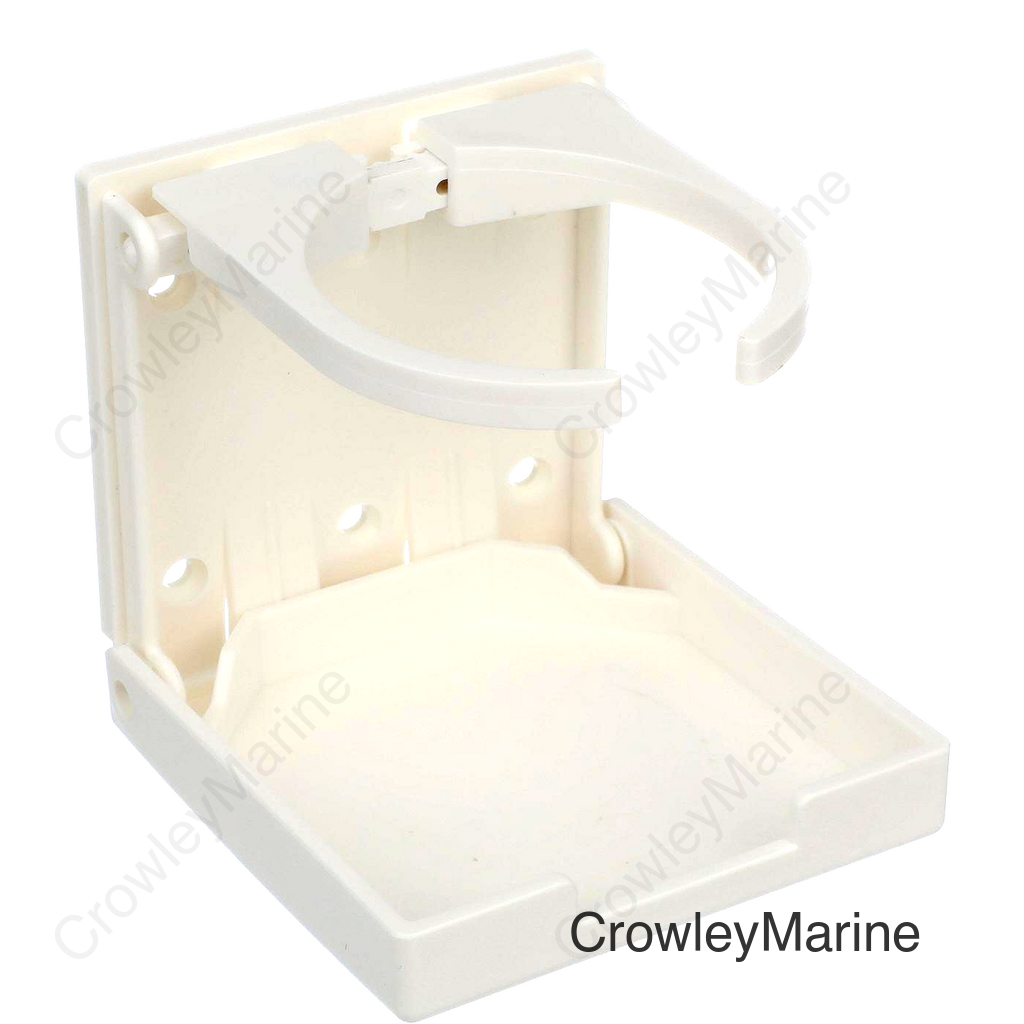 Seachoice Folding Drink Holder, Adjustable, Boat, White