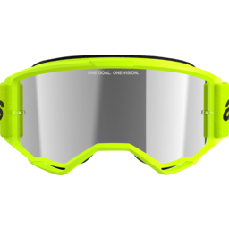 Vision 3 Goggle - Wordmark - Yellow Fluo - Silver Mirror thumbnail-1