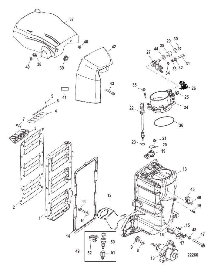 Serial Range Outboard 3.0L DSI (Diesel Spark Ignition) - 1E052967 & Up - Air Handler
