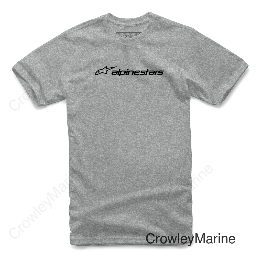 LINEAR TEE GREY HEATHER/BLACK LG
