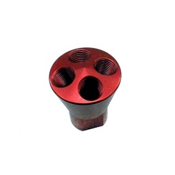 Nitrous Express 4 Port Showerhead Distribution Block - Red thumbnail-1