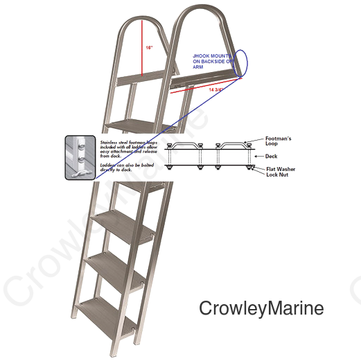 5-Step LADDER Aluminum W/Mounting Hardware (ASH2)