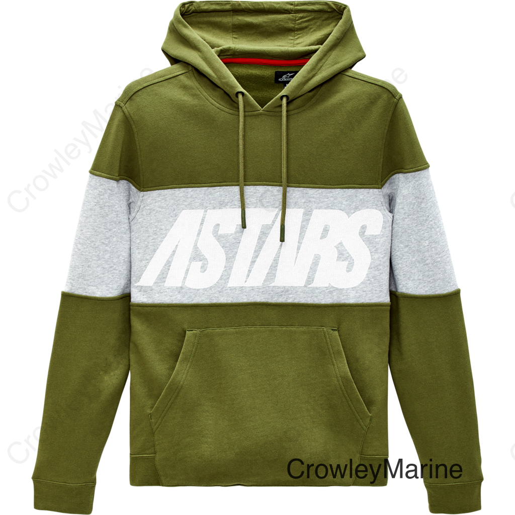 BORDER HOODIE OLIVE LG
