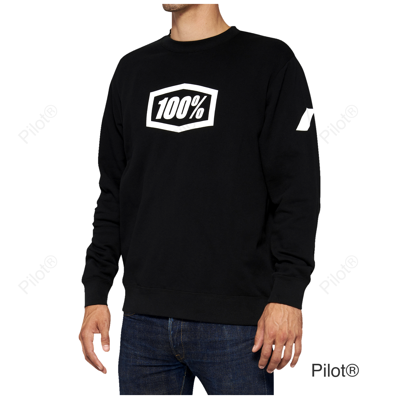 Icon Long-Sleeve Fleece Sweatshirt - Black - Medium