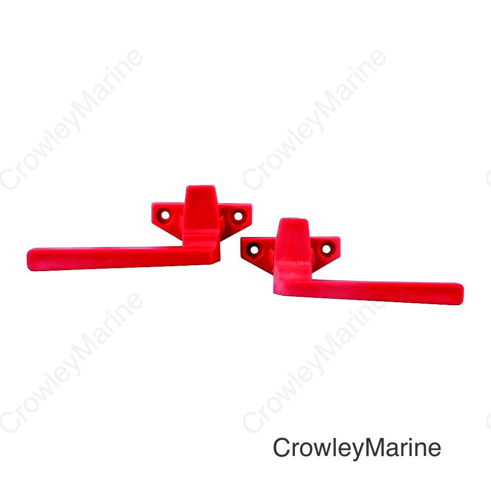 JR Products 81925 Red Emergency RV Window Latch Set