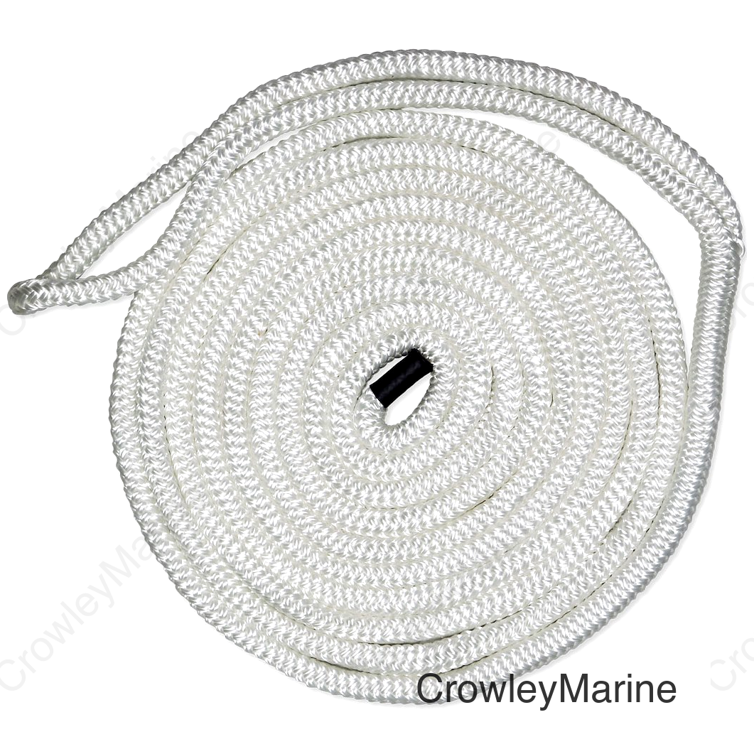 3/8IN-15FT DBLBRD CMP DOCKLINE WHT