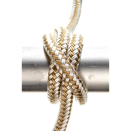 Seachoice Double-Braid Nylon Dock Line w/ Eye Splice, Pre-Shrunk, Heat Stabilized, 3/8 In. X 15 Ft., Gold White thumbnail-4