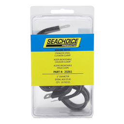 Seachoice Stainless Steel Cable Clamps, 1 In., EPDM thumbnail-1