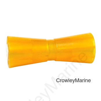 Marine Roller V-Type 10" Amber PVC, 5/8" Hole (404902)